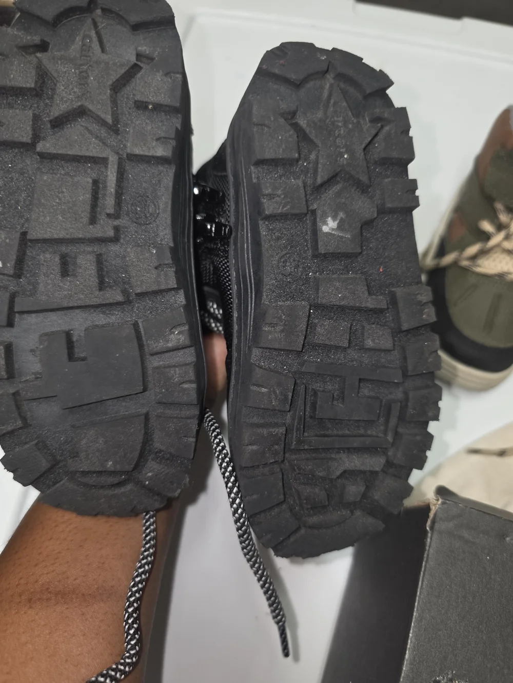 Carter's Black Kids Lace-Up Hiking Boots